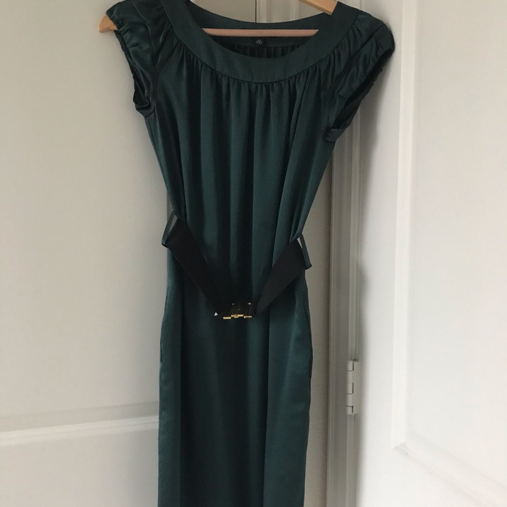 Banana Republic Green Silk dress XS